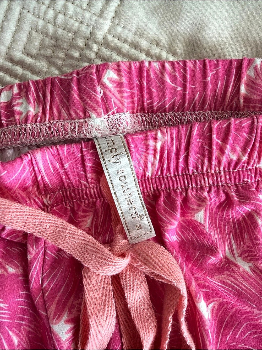 Simply Southern Life Is Better Under The Palms Pajama Set Pink Loungewear Set - Picture 7 of 8